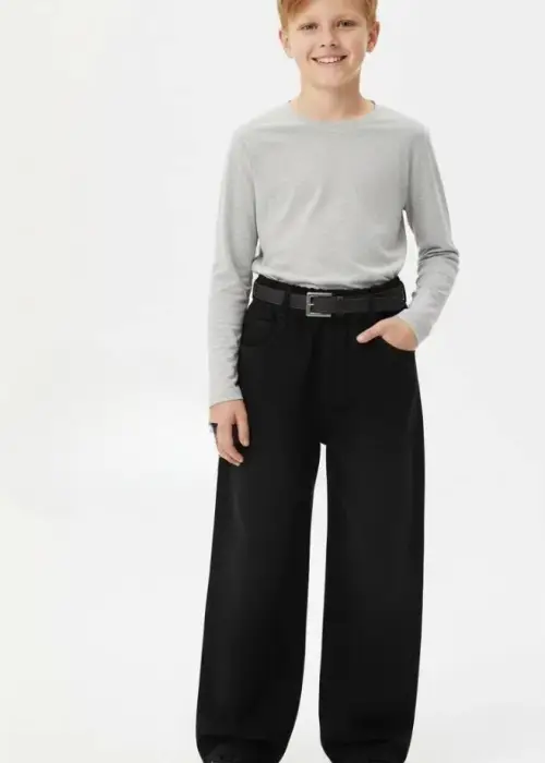 Джинсы широкие на резинке для мальчика (р-р 146-176)