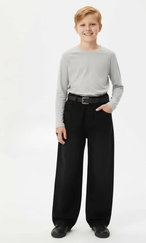 Джинсы широкие на резинке для мальчика (р-р 146-176)