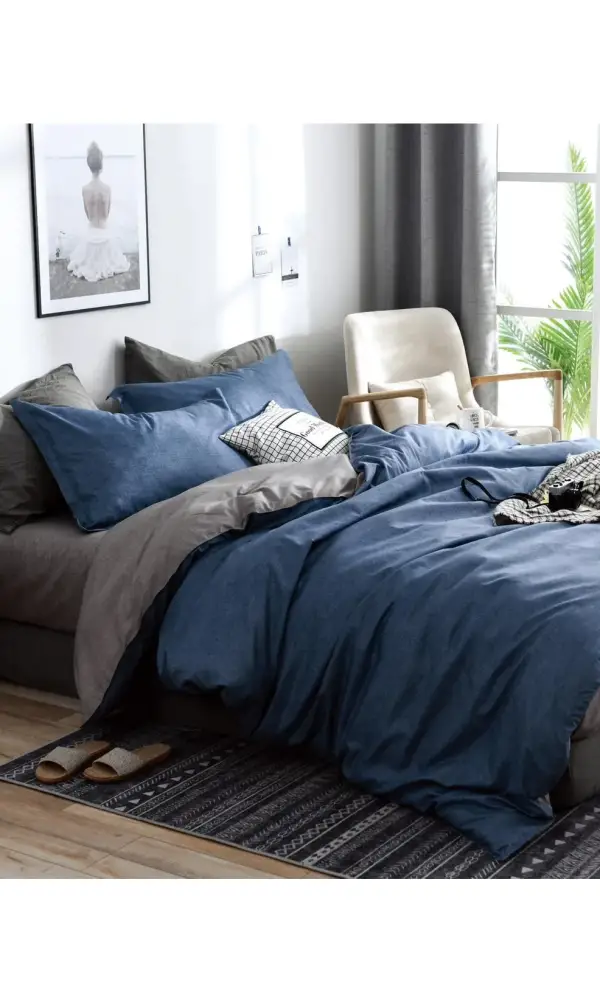 Комплект постельного белья с принтом, поплин (Семейный)