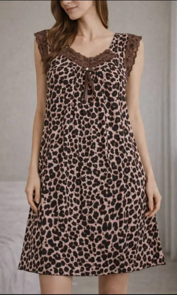 Ночная сорочка женская принт (р-р S-2XL)