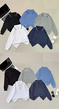 Футболка- поло с длинным рукавом р-р 98-122