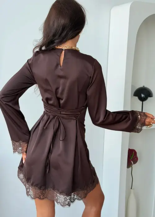 Шёлковое мини-платье с гипюром р-р 42-44