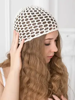 Шапка кроше сетка ажурная летняя женская (54-59)