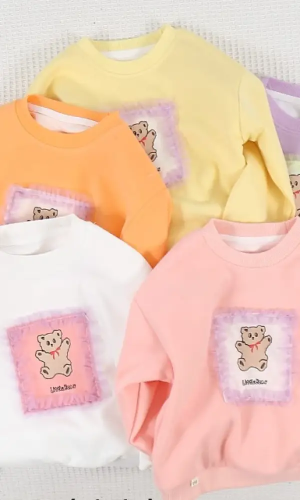 Толстовка цветная с аппликацией на девочку ( 3-7 лет)