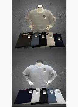 Свитер без горла вязаный больших размеров р-р 3XL-6XL