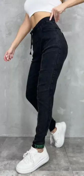 Женские джинсы мом на резинке высокая талия (р-р 42-50)