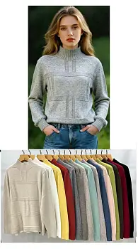 Свитер с горлом кашемировый трикотажный женский (р-р 50-52)
