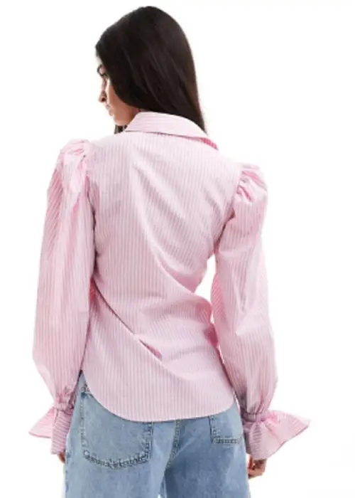 Рубашка женская в полоску нарядная р-р S-M