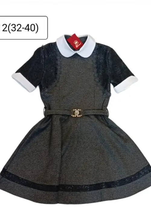 Школьное платье, короткий рукав на девочку ( р-р 32-40)