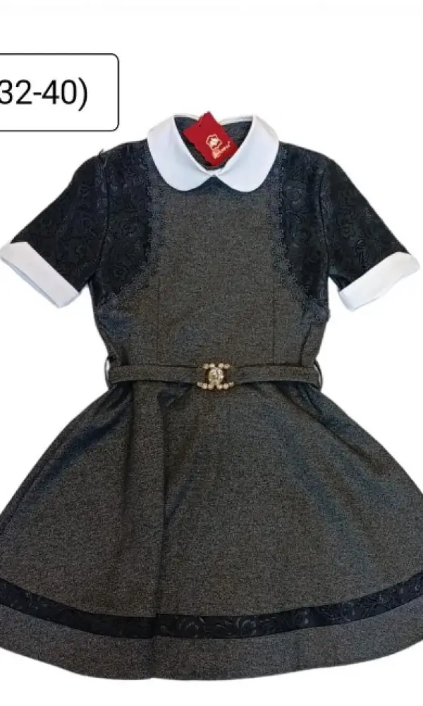 Школьное платье, короткий рукав на девочку ( р-р 32-40)
