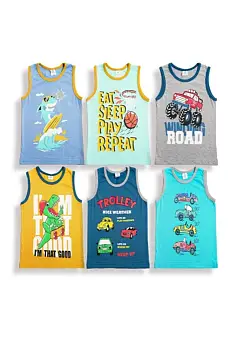 Майка детская хлопковая с принтом на мальчика (3-7 лет)