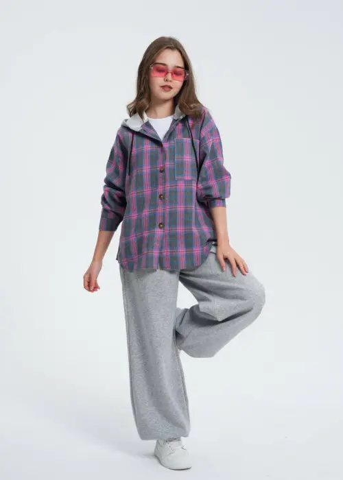 Спортивный костюм для девочки рубашка с капюшоном и брюки р-р 36-44