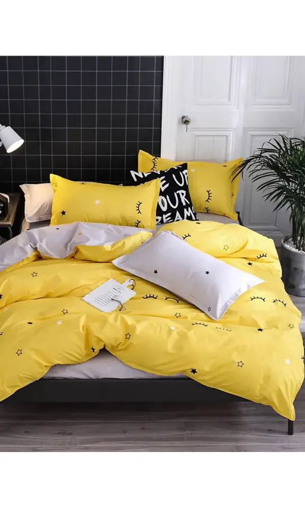 Комплект постельного белья с принтом, поплин (Семейный)