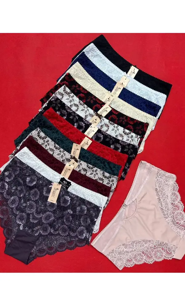Трусы кружевные слипы женские (р-р XL-3XL)