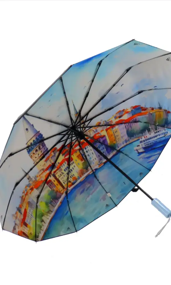 Зонт автомат с принтом внутри
