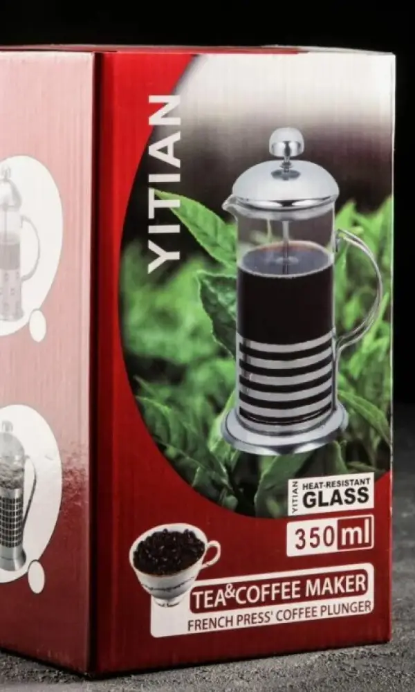 Френч пресс для чая , двойное стекло 350мл 