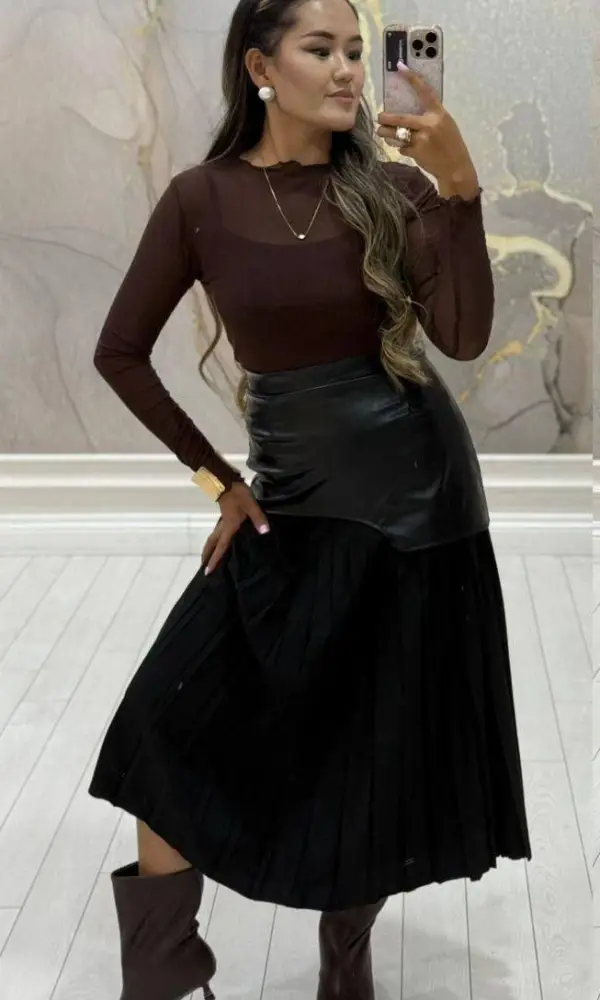 Комплект- двойка водолазка и топ р-р 42-48