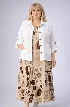 Костюм льняной двойка женский (р-р 50-56)