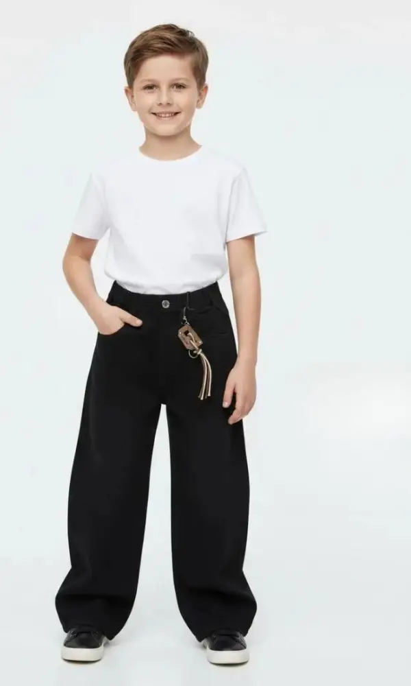 Джинсы широкие на резинке для мальчика (р-р 110-160)