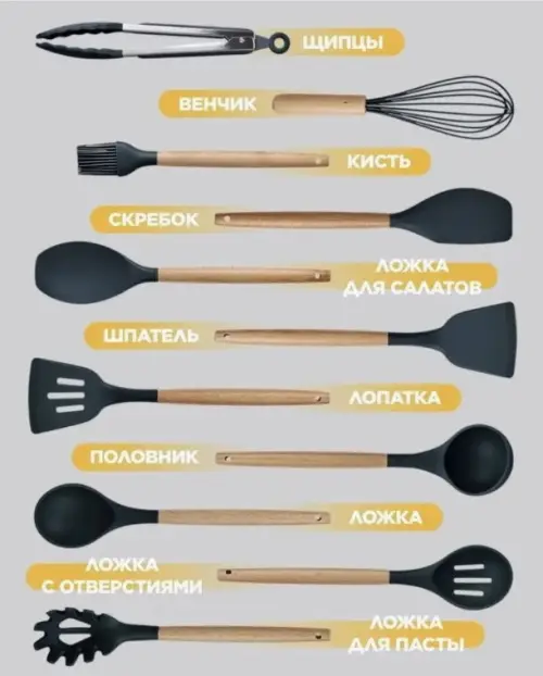 Набор кухонных принадлежностей 12 предмета 