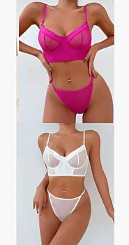 Нижнее белье комплект прозрачное в сетку р-р 42-46