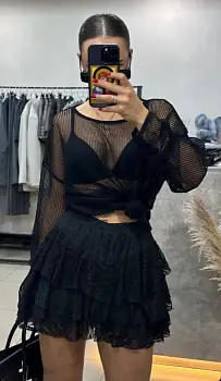 Лонгслив женский в сетку р-р единый 42-48