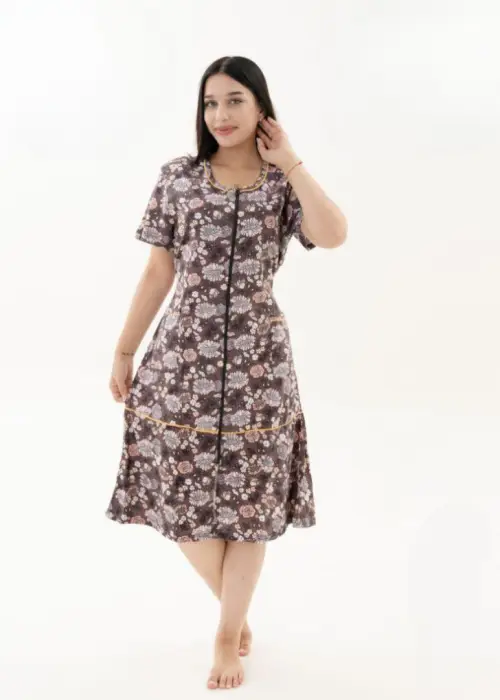 Халат женский на молнии (р-р 50-60)