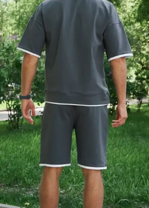 Костюм спортивный мужской с шортами и футболкой летний (р-р 48-56)