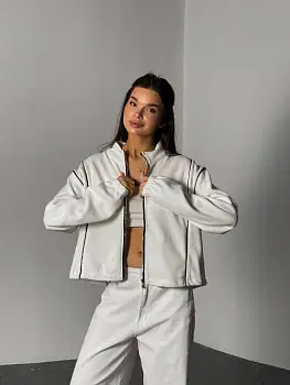 Толстовка на молнии укороченная женская р-р 42-48