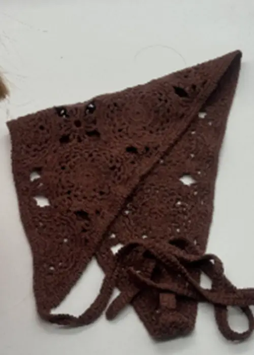 Косынка женская вязаная кружевная (р-р 56-58)