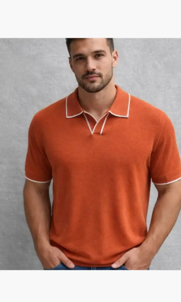 Футболка поло с коротким рукавом летняя мужская (р-р M-3XL)