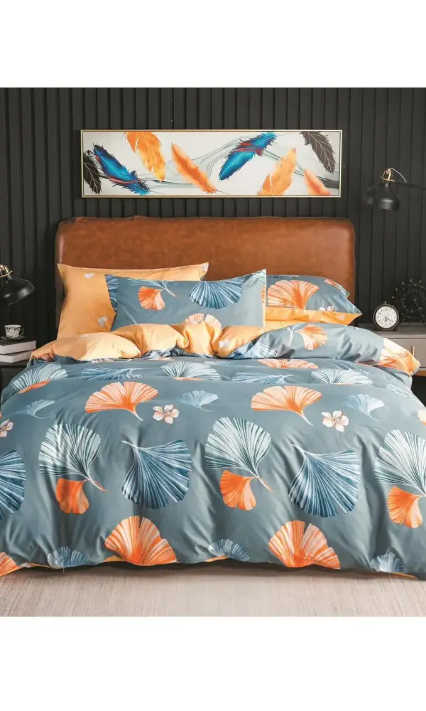 Комплект постельного белья с принтом, поплин (Семейный)