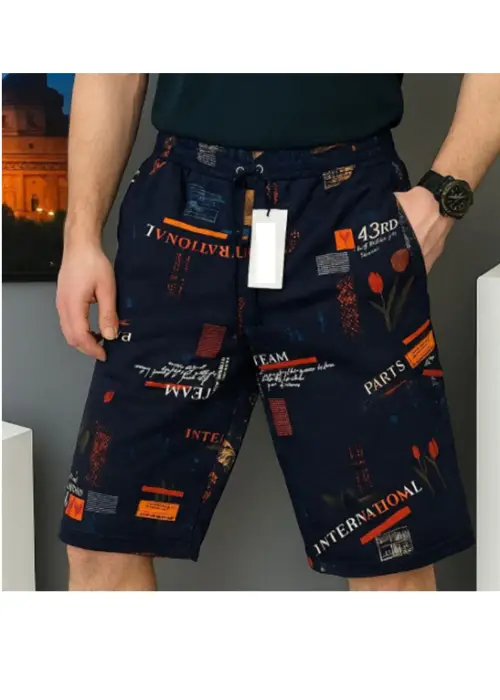 Мужские шорты домашние с принтом (р-р 48-56)