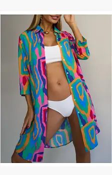 Туника пляжная. накидка на купальник (р-р L-4XL)