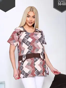 Футболка дачная женская с принтом (р-р 50-60)