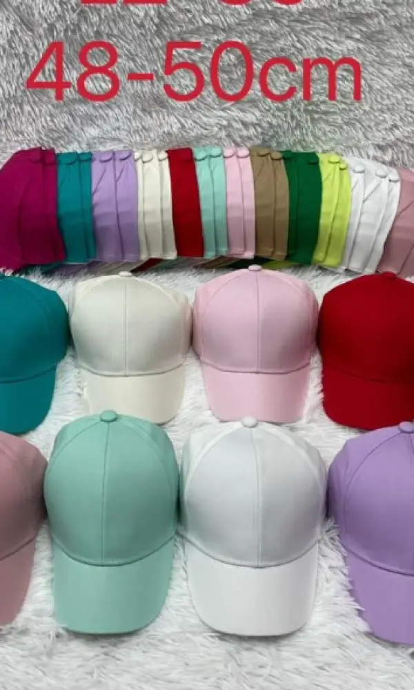Однотонные цветные бейсболки детские ( р-р 48-50)