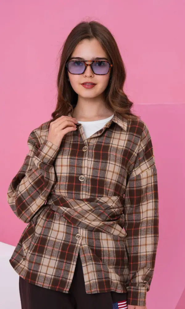 Рубашка с майкой и баской для девочки р-р 36-44