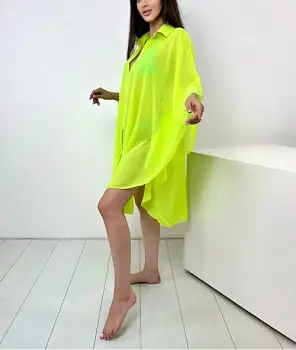 Туника парео шифоновая пляжная (р-р 50-58)