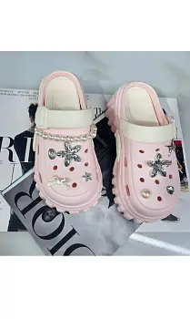 Резиновые сабо женские на платформе (р-р 36-41)