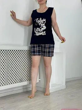 Комплект домашний майка-шорты женский (р-р 58-68)