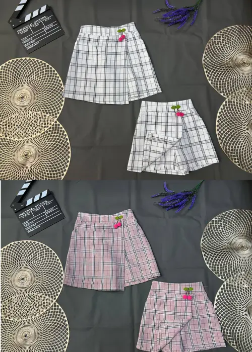 Юбка-шорты в клетку для девочки р-р 30-38