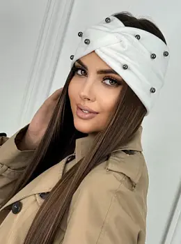 Женская повязка на голову, с бусинами 
