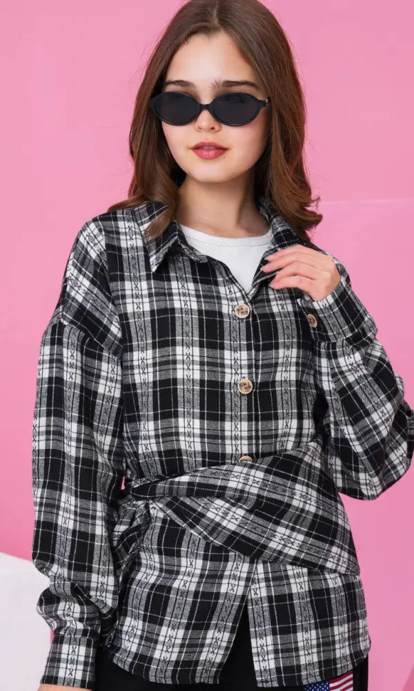 Рубашка с майкой и баской для девочки р-р 36-44