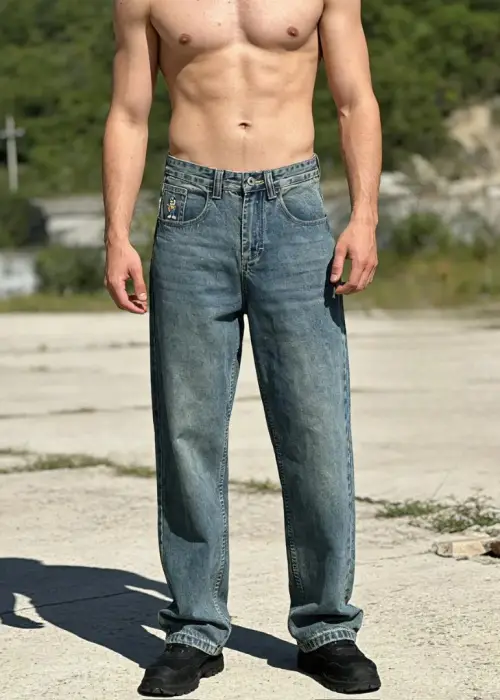 Джинсы багги мужские стрейчевые (р-р 25-32)