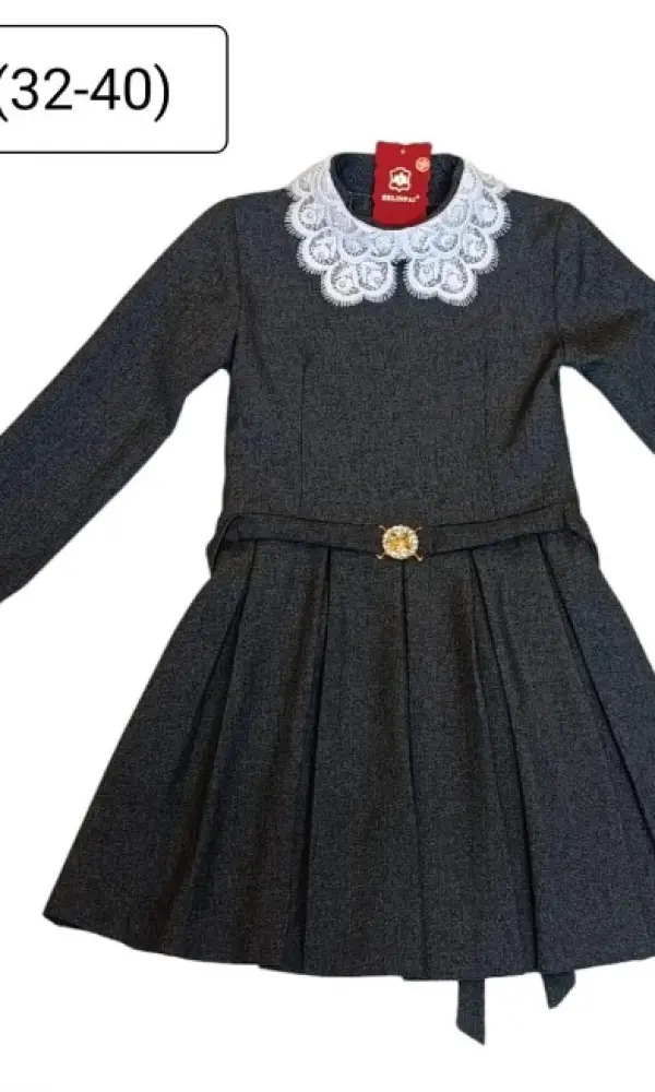 Платье школьное на девочку длинный рукав ( р-р 32-40)
