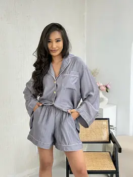 Костюм льняной женский с шортами (р-р 42-44)