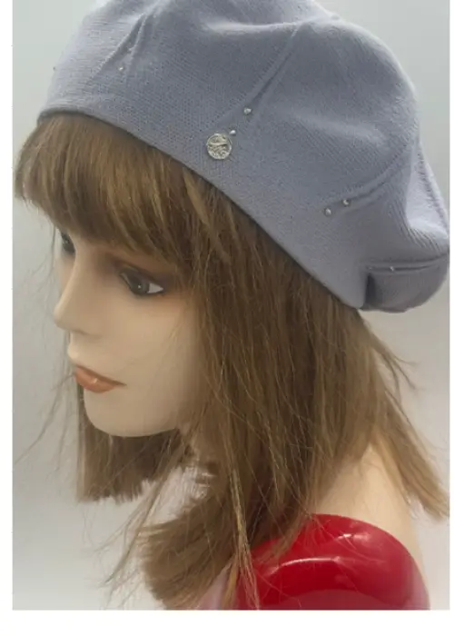 Берет женский- однослойная вязка (р-р 55-58)