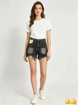 Шорты рваные джинсовые женские (р-р 28-33)