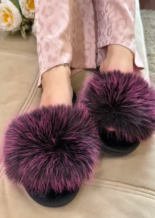 Тапочки меховые открытые женские р-р 36-41