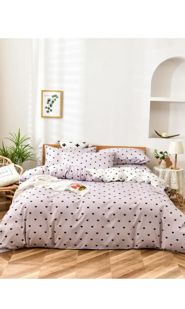 Комплект постельного белья с принтом, поплин (Семейный)